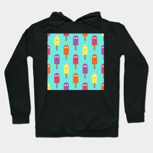 Happy Smiling Summertime Ice Cream Lollies Pattern Hoodie